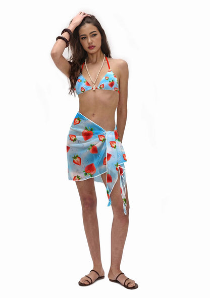 Cute Strawberry Y2K Print Bikini Set Cherrykitten