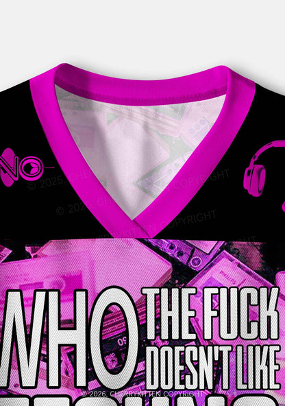 Who Doesnt Like Techno Y2K Crop Sport Jersey Shirts Cherrykitten