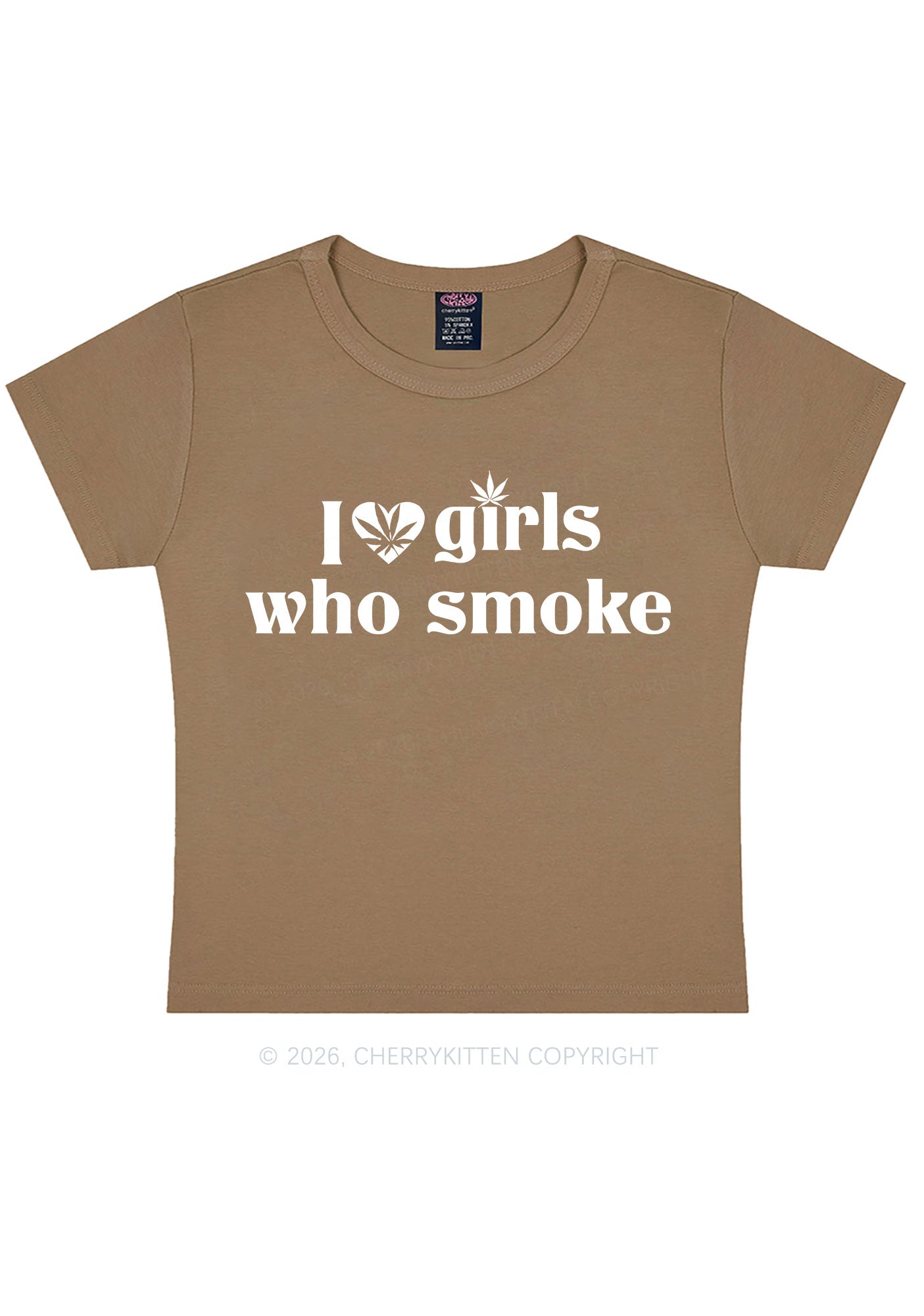 I Love Girls Who Smoke Y2K Baby Tee Cherrykitten