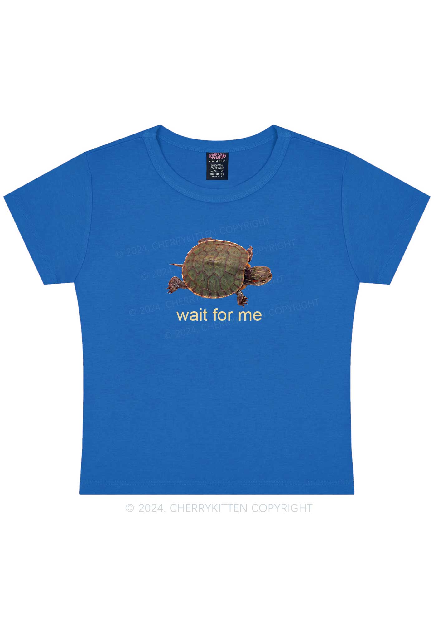 Wait For Turtle Y2K Baby Tee Cherrykitten