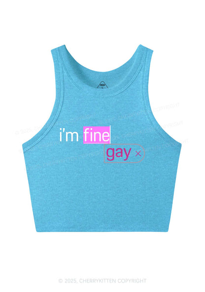 Im Fine Gay Pride Y2K Crop Tank Top Cherrykitten