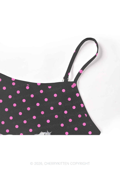 Pink Cxxt Horse Y2K Mesh Cami Tank Cherrykitten