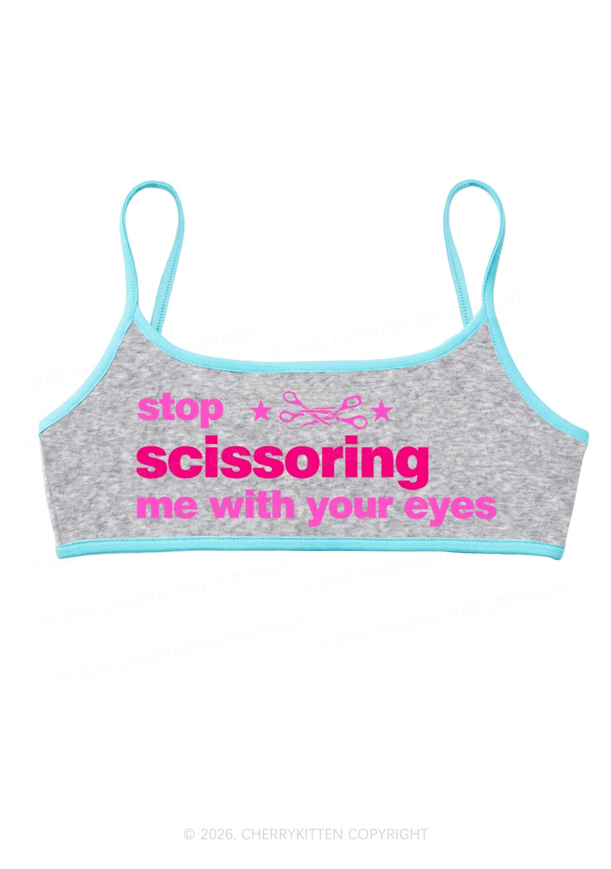 Stop Scissoring Me Pride Y2K Super Crop Cami Cherrykitten