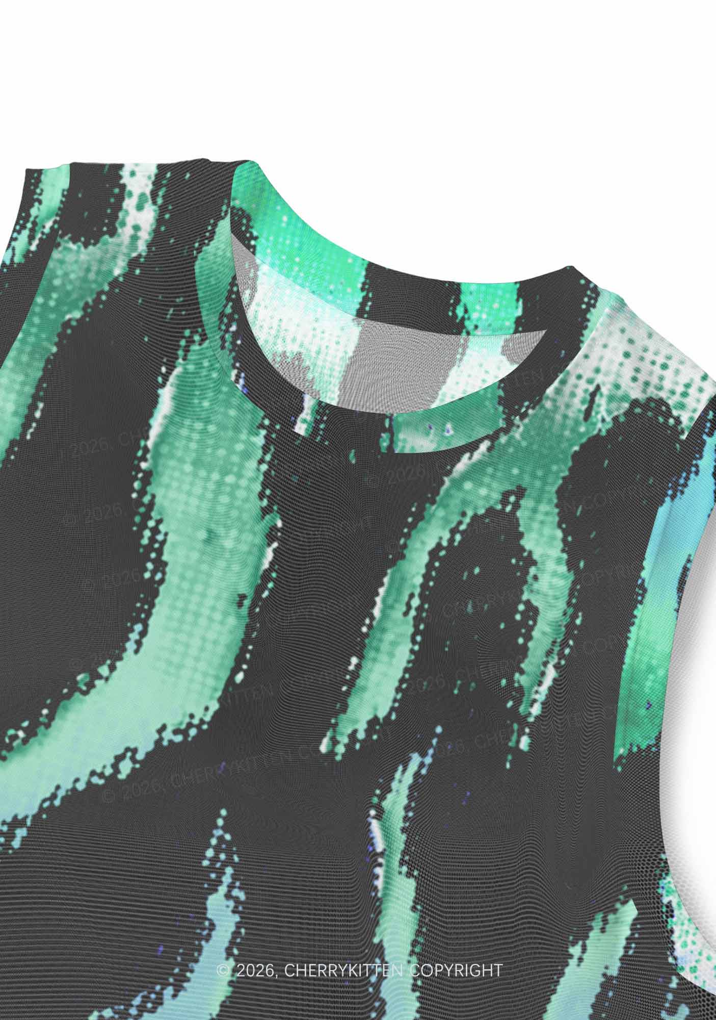 Gay Flame Pride Y2K Mesh Muscle Tank Cherrykitten