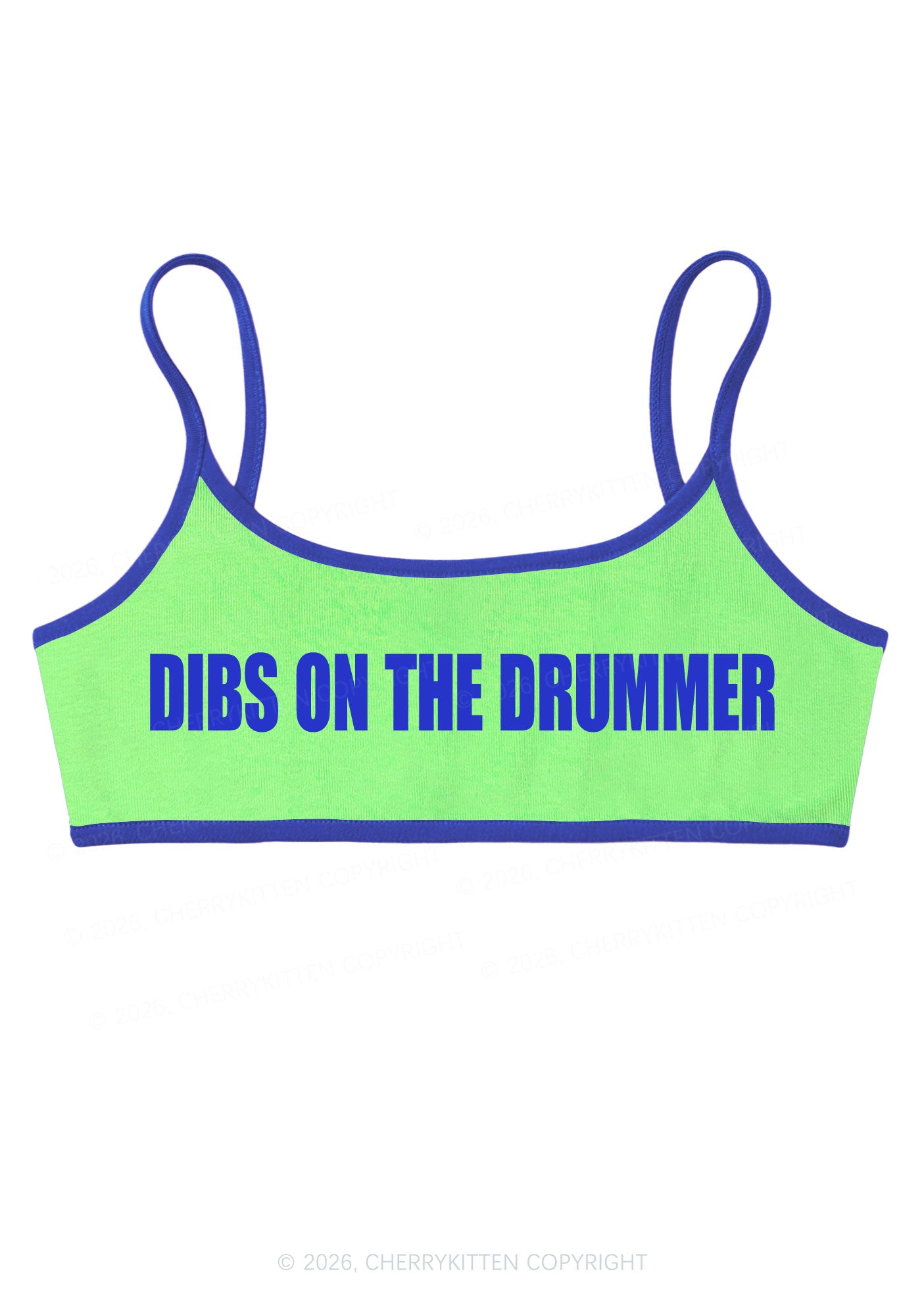 Dibs On The Drummer Y2K Super Crop Cami Cherrykitten