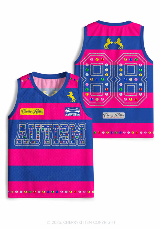 Pink Autism Y2K Sport Jersey Tank Cherrykitten