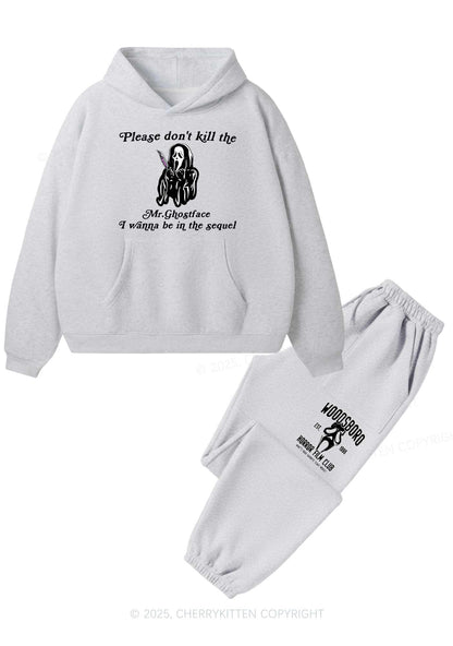 Halloween In The Sequel Y2K Fleece Hoodie Set Cherrykitten
