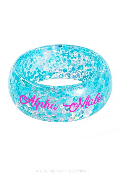 Alpha Male Y2K Cuff Bangle Cherrykitten