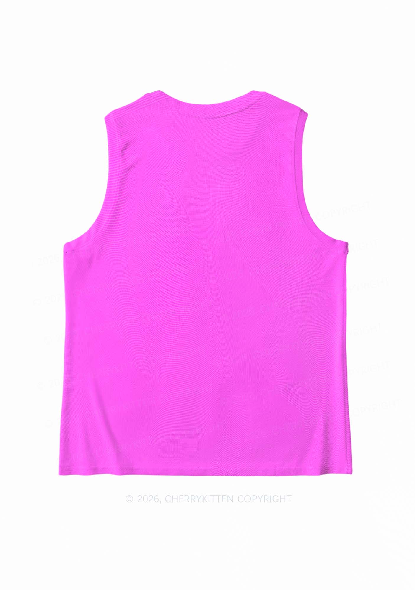 Hot Pink Father Figure Y2K Mesh Muscle Tank Cherrykitten
