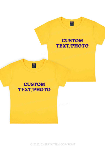 Custom Text Y2K Valentine's Day Baby Tee Cherrykitten