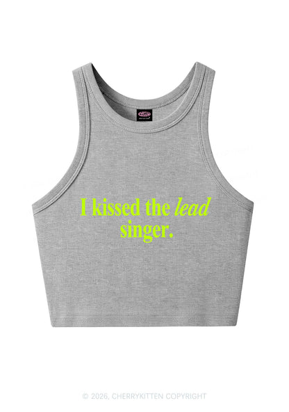 I Kissed The Lead Singer Y2K Crop Tank Top Cherrykitten
