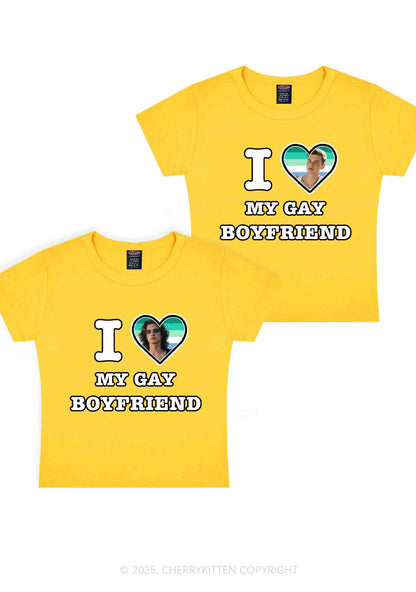 Custom My Gay BF Pride Y2K Valentine's Day Baby Tee Cherrykitten