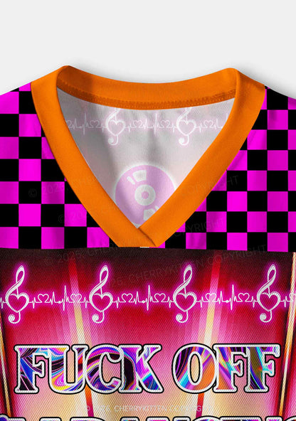 Fxxk Off Im Dancing Heartbeat Y2K Crop Sport Jersey Shirts Cherrykitten