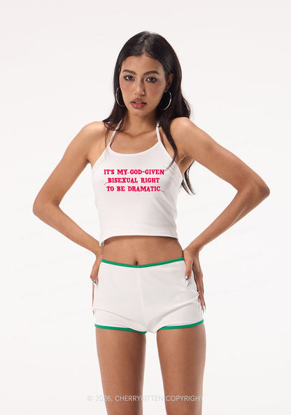 God Given Bisexual Right Pride Y2K Halter Neck Cami Cherrykitten
