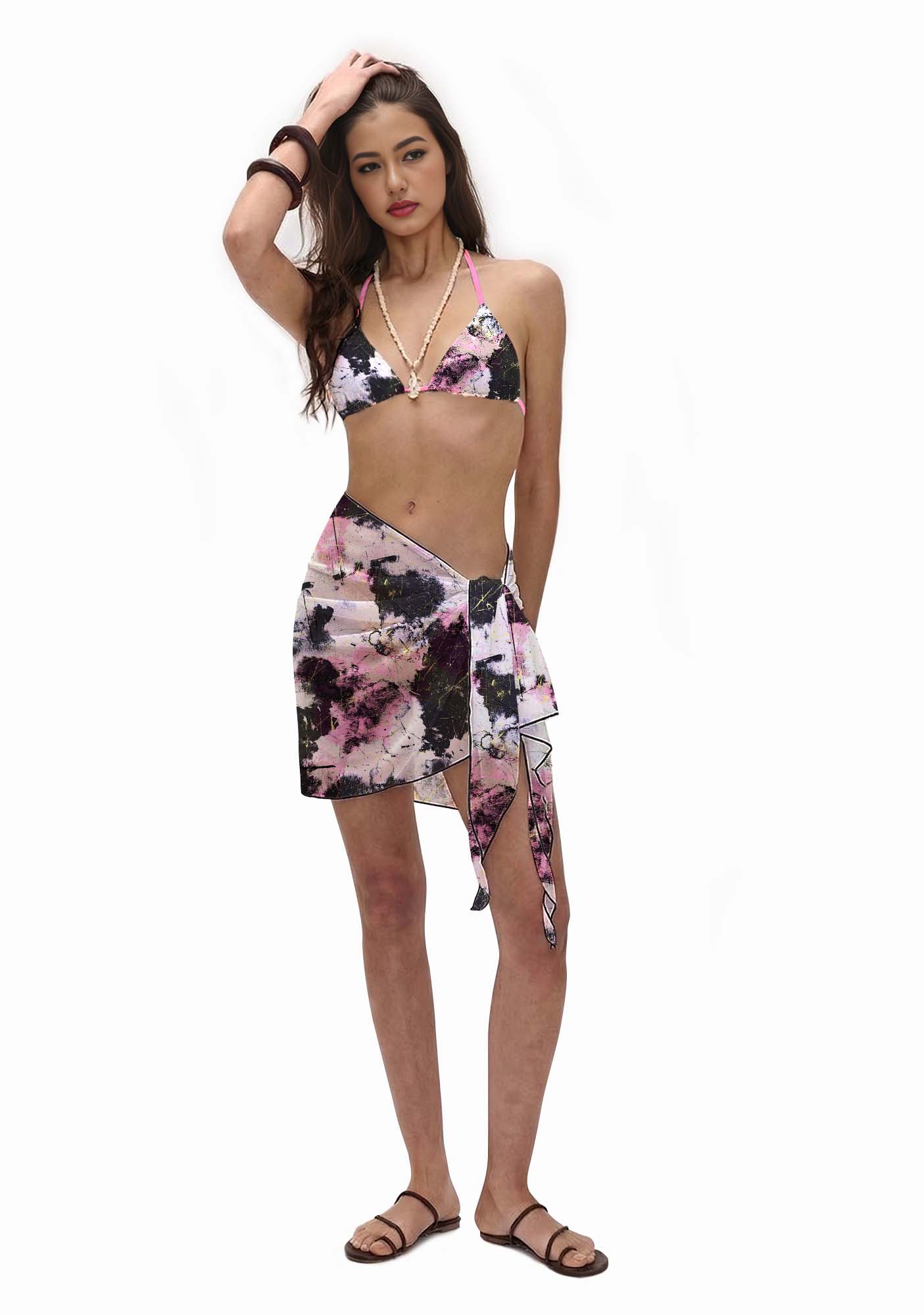 Ink Graffiti Y2K Print Bikini Set Cherrykitten
