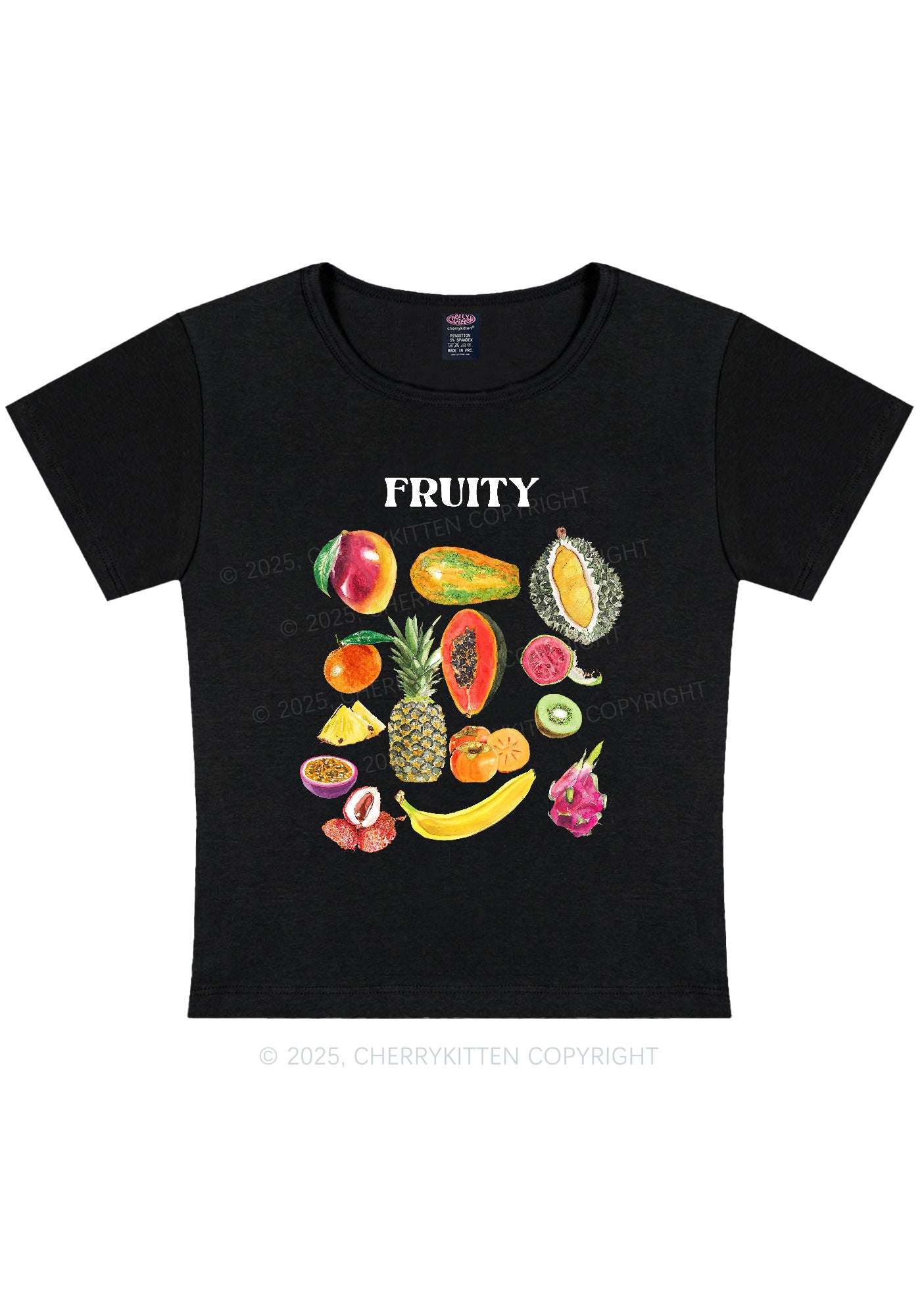Fruity Y2K Baby Tee Cherrykitten