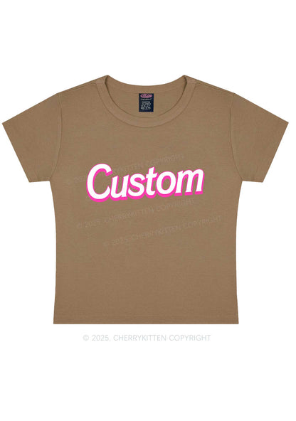 Custom Font Y2K Baby Tee Cherrykitten
