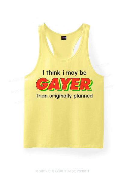 I May Be Gayer Pride Y2K Men Racerback Tank Top Cherrykitten