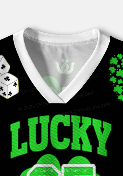 Custom Lucky Horseshoe St Patricks Y2K Crop Sport Jersey Shirts Cherrykitten