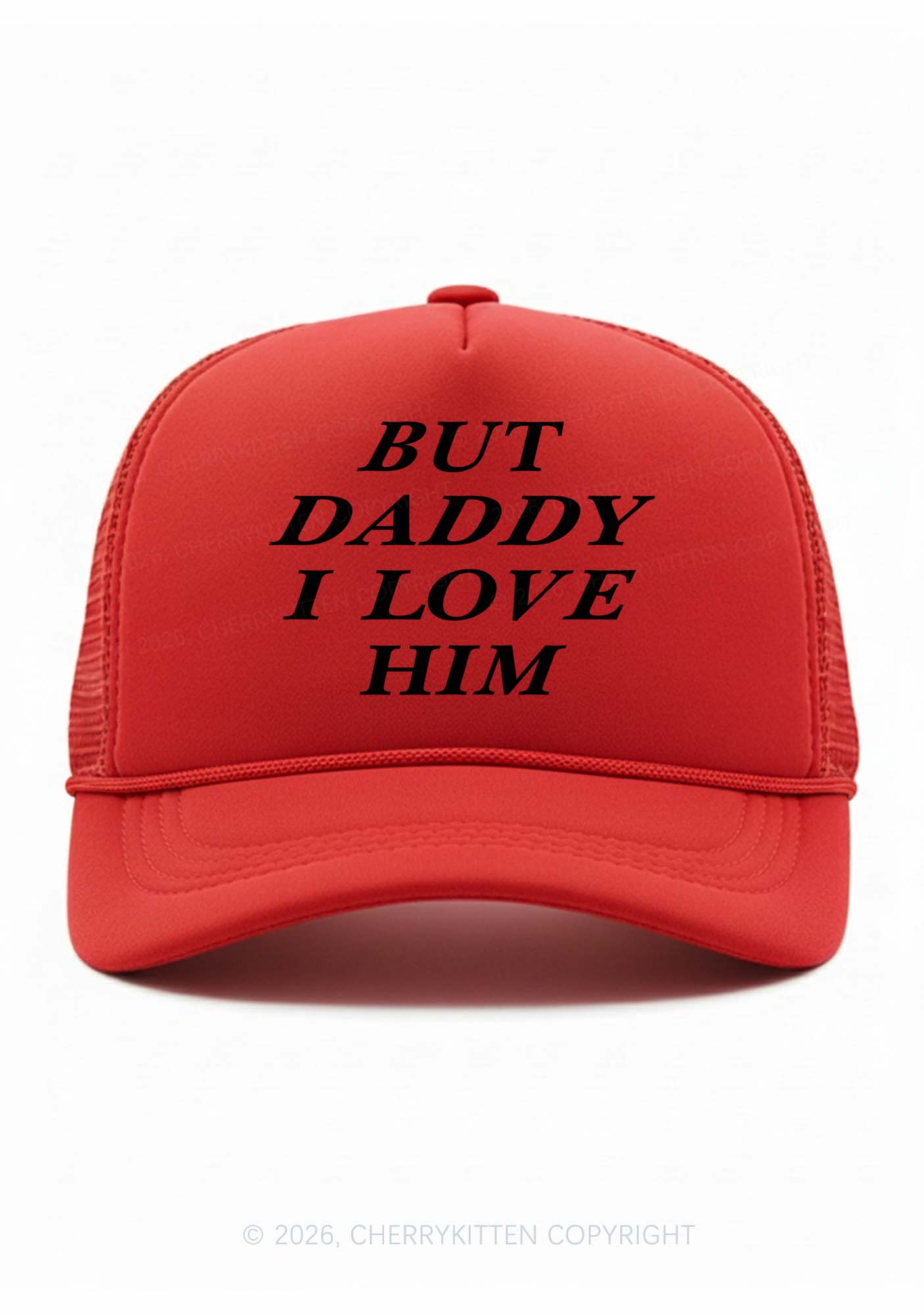 But Daddy I Love Him Pride Y2K Trucker Hat Cherrykitten
