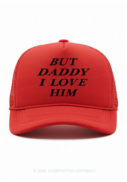 But Daddy I Love Him Pride Y2K Trucker Hat Cherrykitten