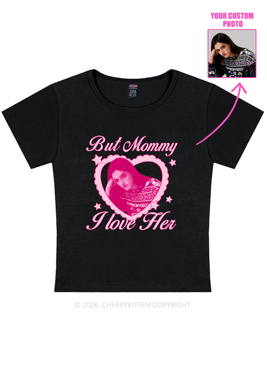 Custom But Mommy I Love Her Y2K Baby Tee Cherrykitten