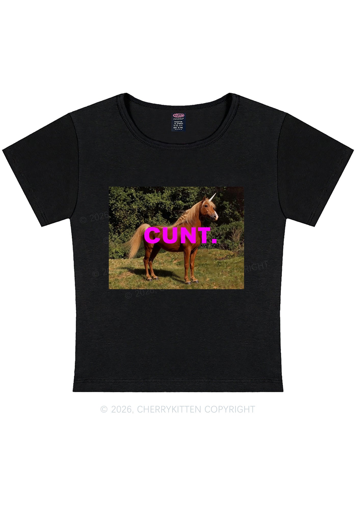 Custom Photo Cxxt Y2K Baby Tee Cherrykitten