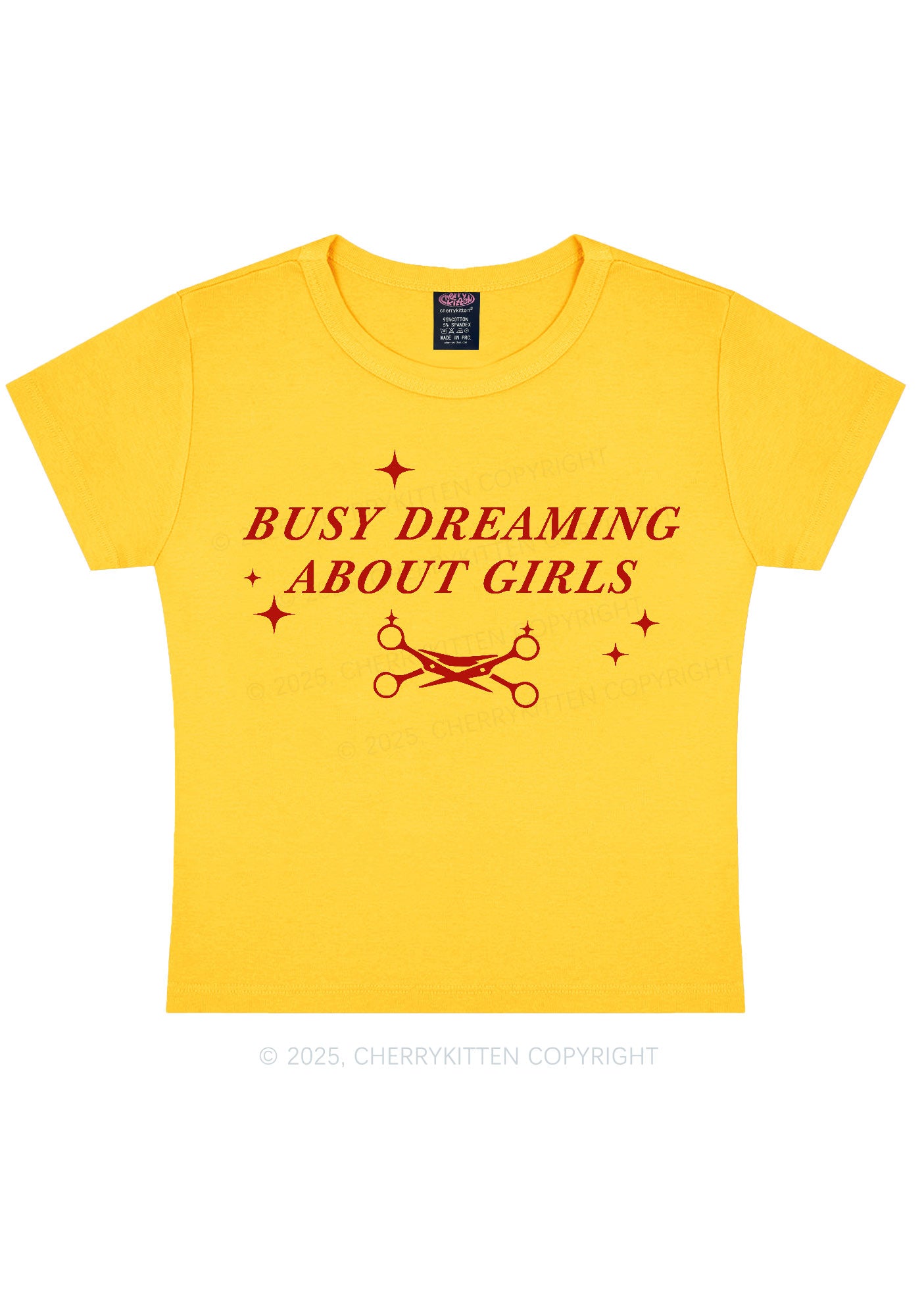 Busy Dreaming About Girls Pride Y2K Baby Tee Cherrykitten
