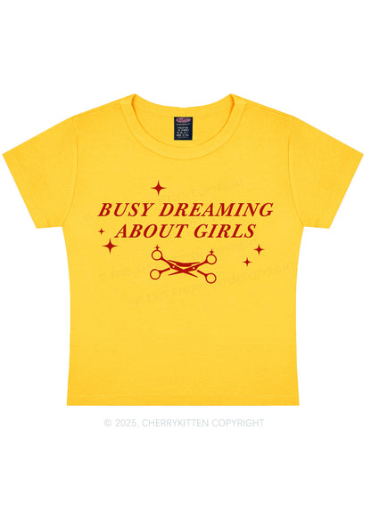 Busy Dreaming About Girls Pride Y2K Baby Tee Cherrykitten