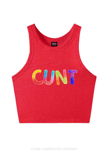 Rainbow Candy Cxxt Pride Y2K Crop Tank Top Cherrykitten