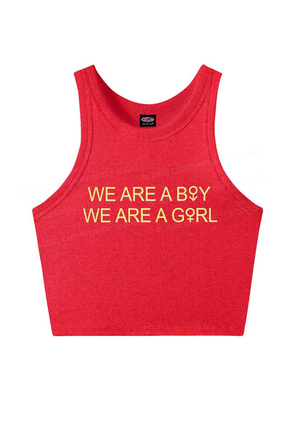 We Are A Boy Pride Y2K Crop Tank Top Cherrykitten