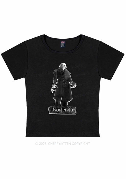 Halloween Male Vampire Y2K Baby Tee Cherrykitten