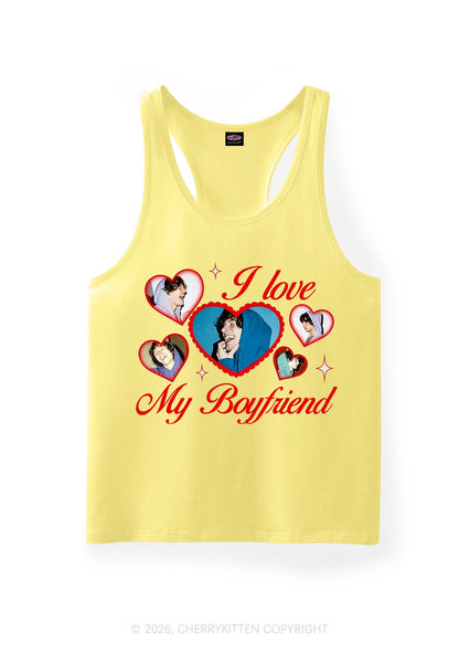 Custom Boyfriend Photos Y2K Men Racerback Tank Top Cherrykitten