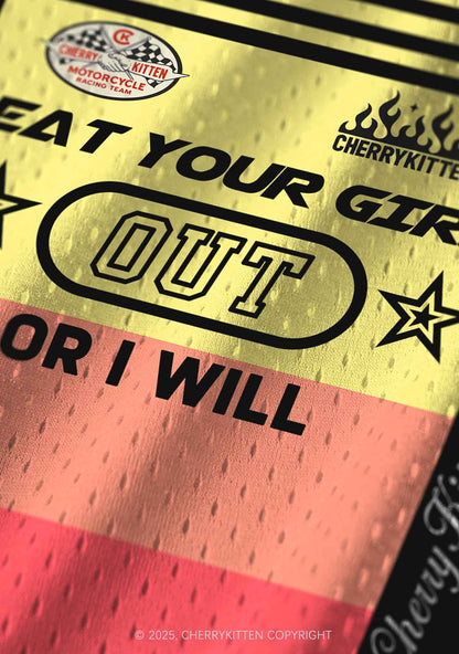 Custom Eat Your Girl Out Pride Y2K Sport Jersey Tank Cherrykitten