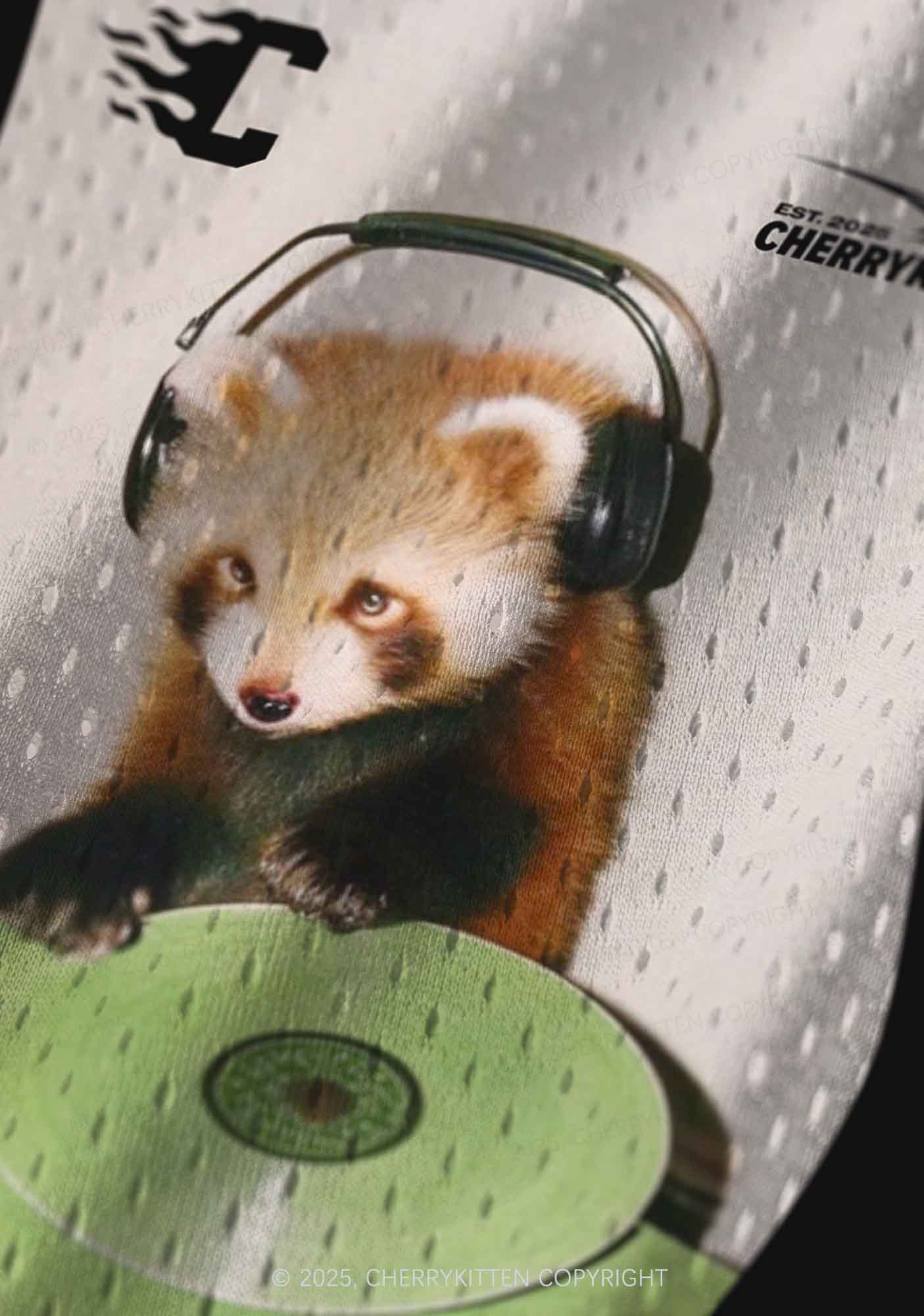 Custom Red Panda DJ Y2K Sport Jersey Tank Cherrykitten