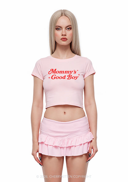 Mommys Good Boy Y2K Baby Tee Cherrykitten