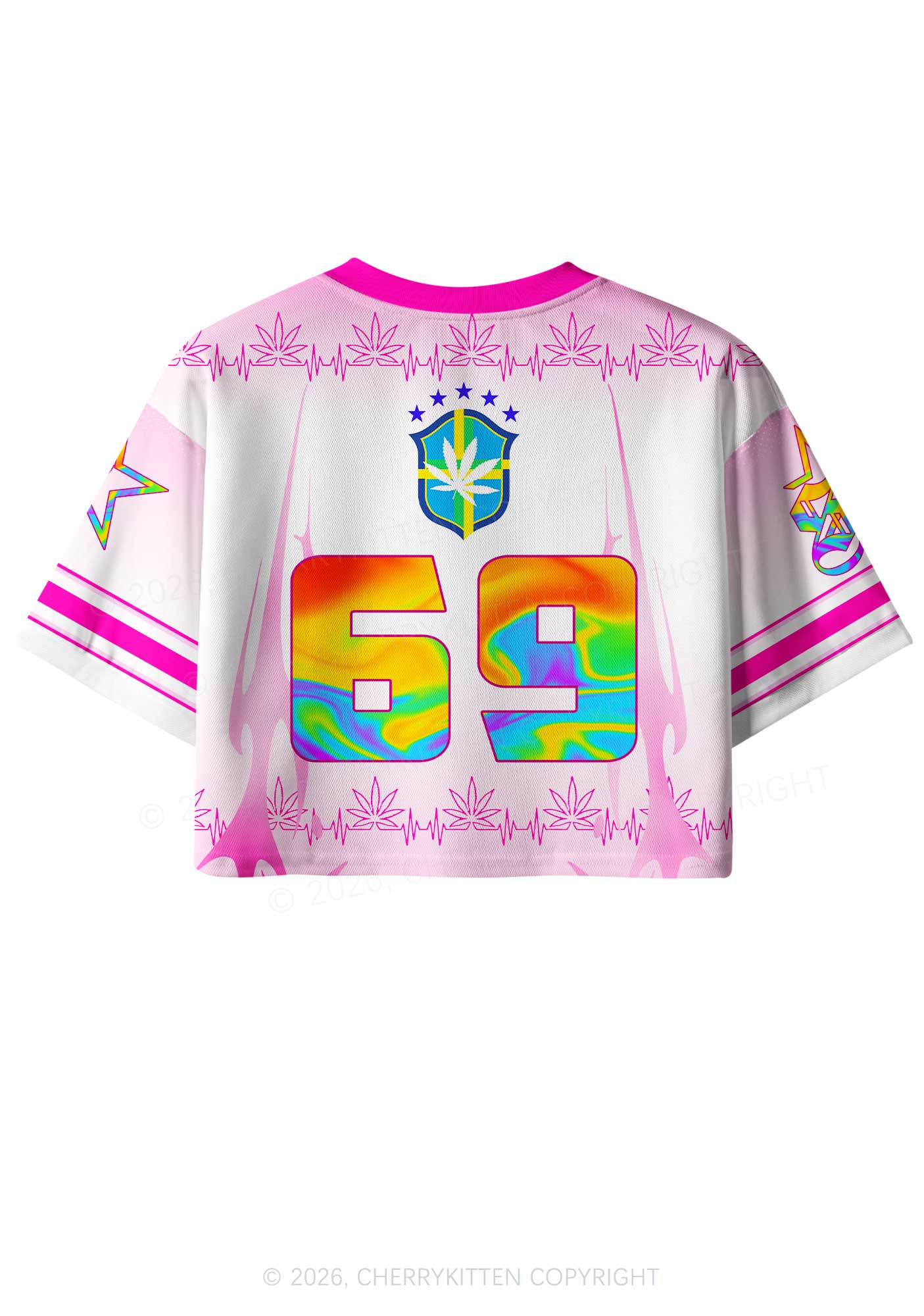 Thermal Catamine Y2K Crop Sport Jersey Shirts Cherrykitten