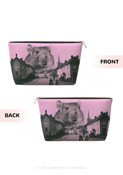 Rat Street Y2K Leather Makeup Bag Cherrykitten