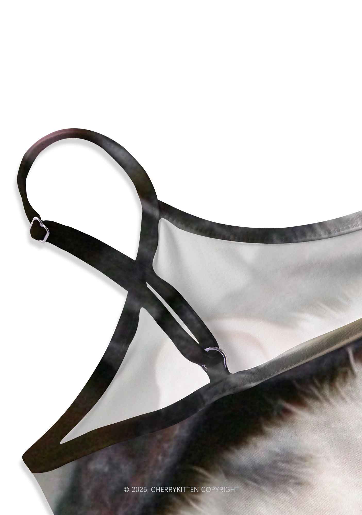 Glasses Rat Y2K Print Slip Dress Cherrykitten