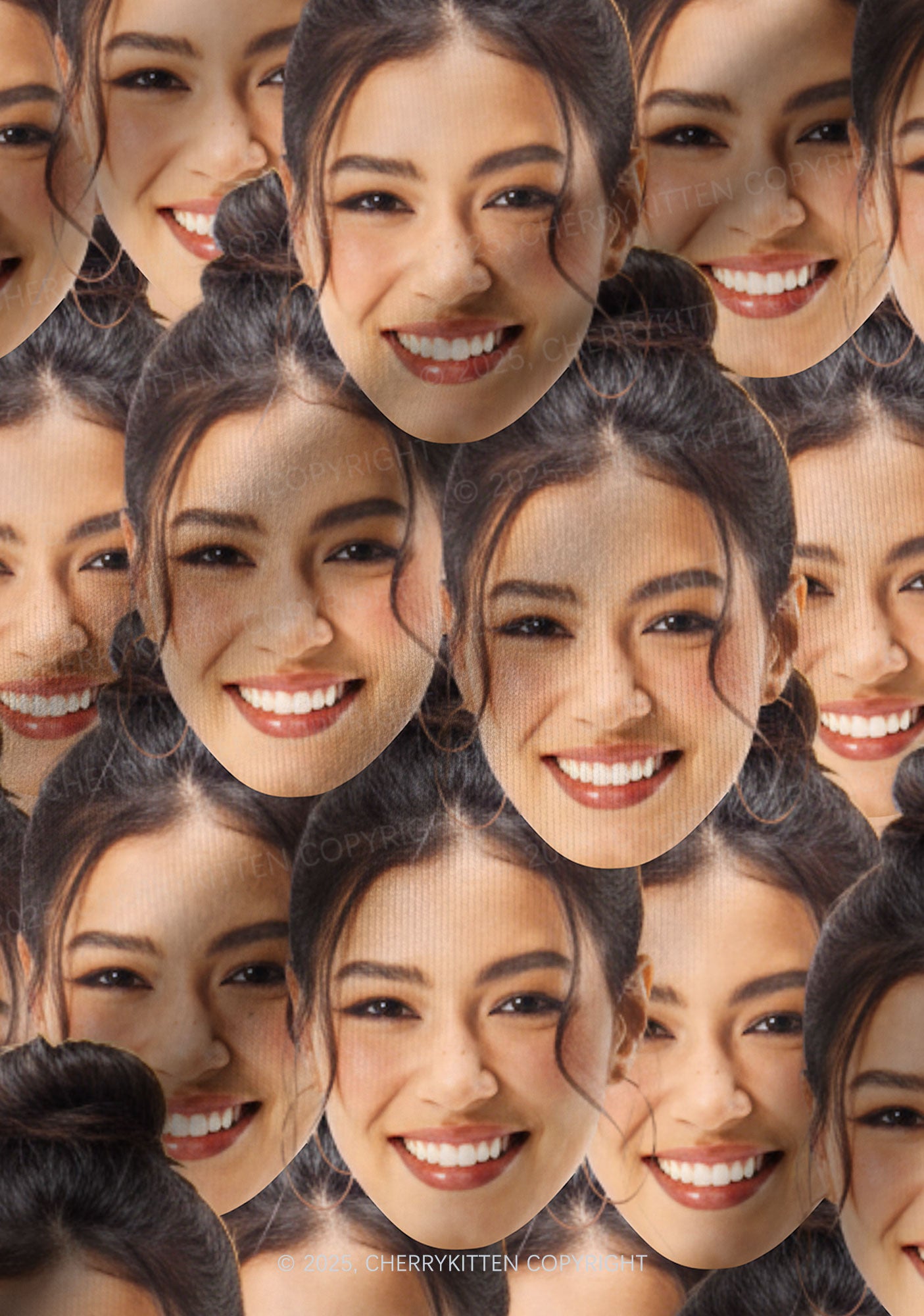 Custom Portrait Valentine's Day Y2K Print Long Sleeve Pajama Set Cherrykitten