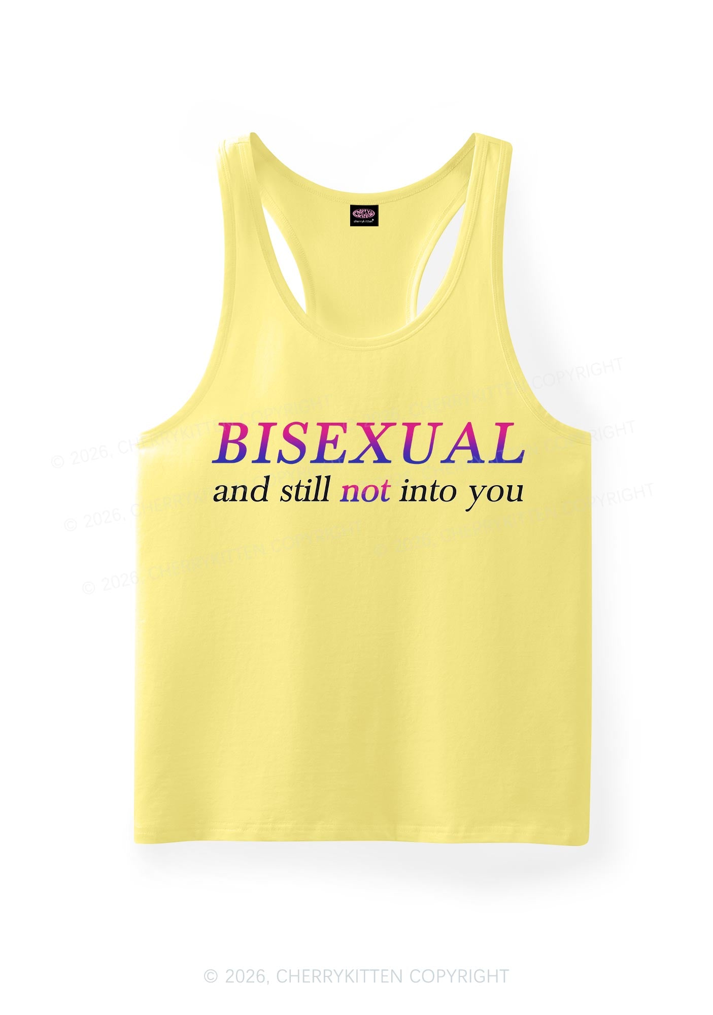 Bisexual And Still Not Into You Pride Y2K Men Racerback Tank Top Cherrykitten