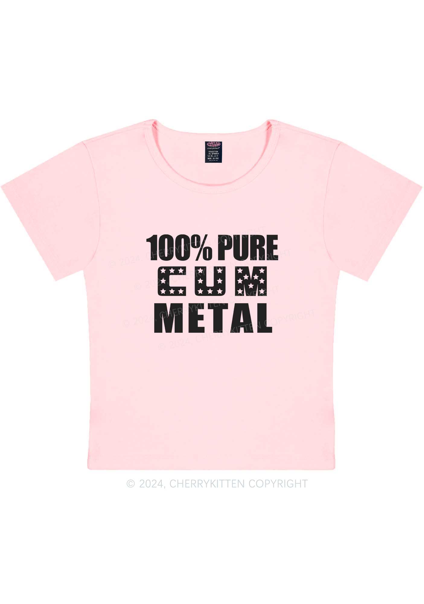 Pure Metal Y2K Baby Tee Cherrykitten