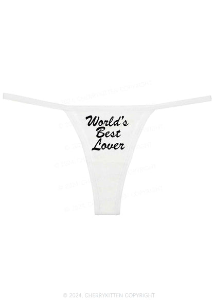 World's Best Lover Y2K Flat String Thong Cherrykitten