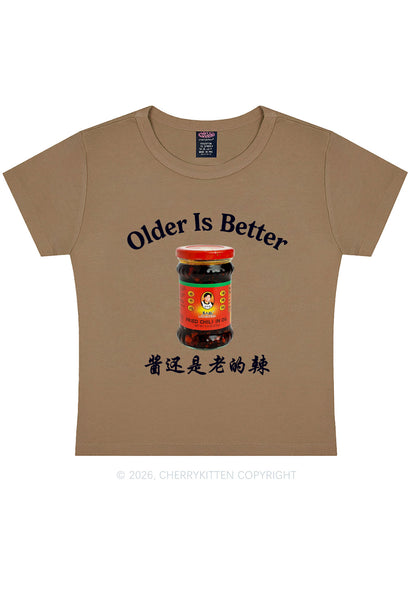 Older Is Better Y2K Baby Tee Cherrykitten