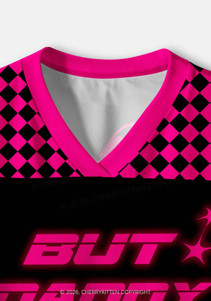 But Daddy He Is A DJ Y2K Crop Sport Jersey Shirts Cherrykitten