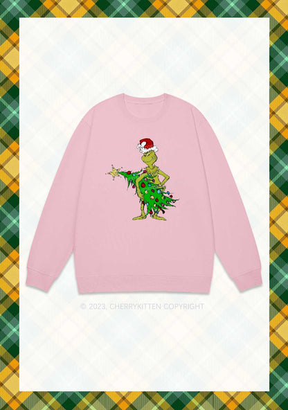 Stealing Christmas Tree Y2K Sweatshirt Cherrykitten