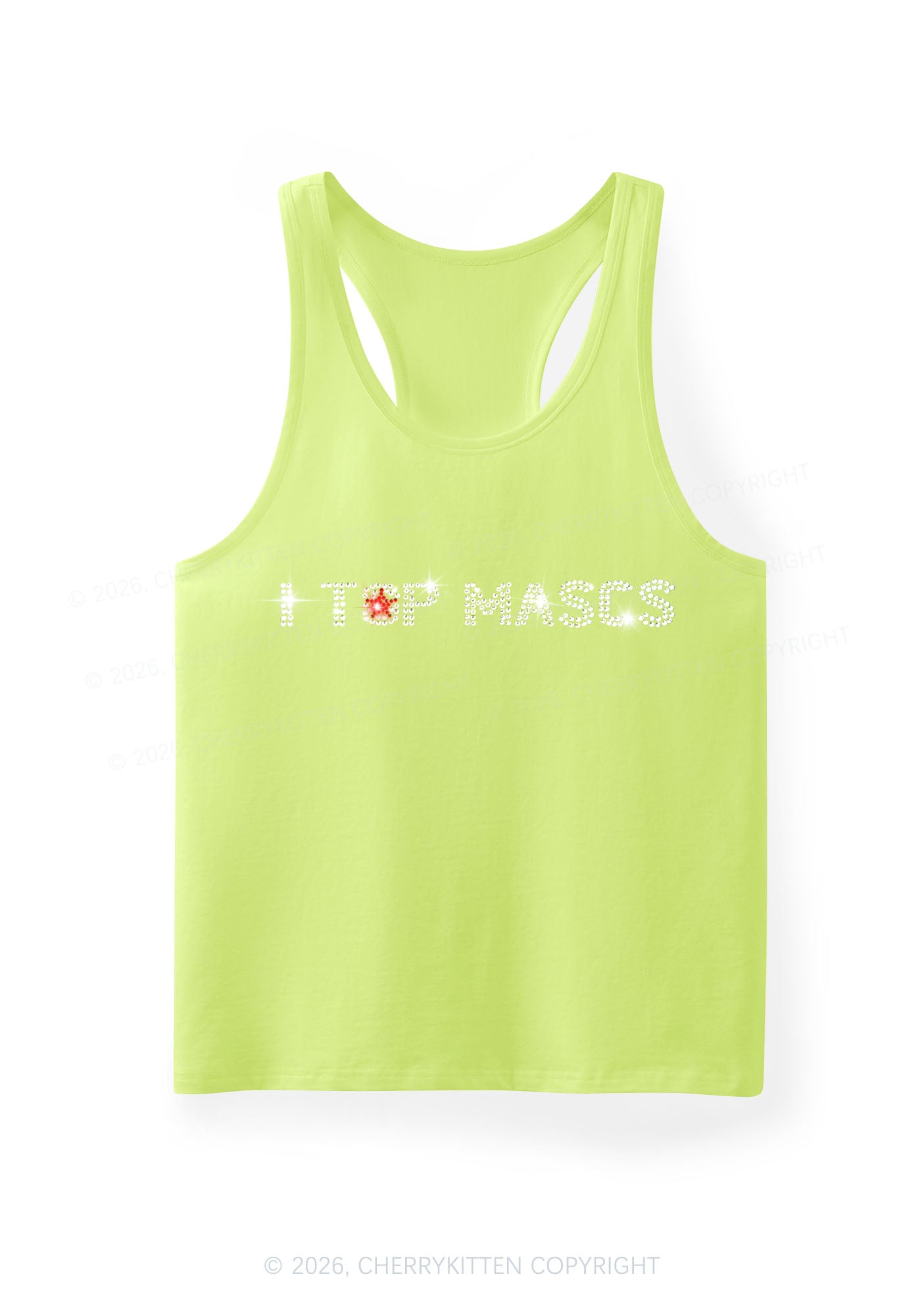 Rhinestone I Top Mascs Pride Y2K Men Racerback Tank Top Cherrykitten