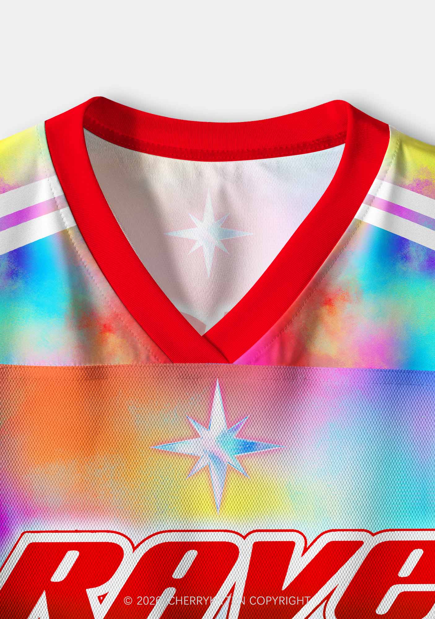 Rave Slxt Tie Dye Y2K Crop Sport Jersey Shirts Cherrykitten