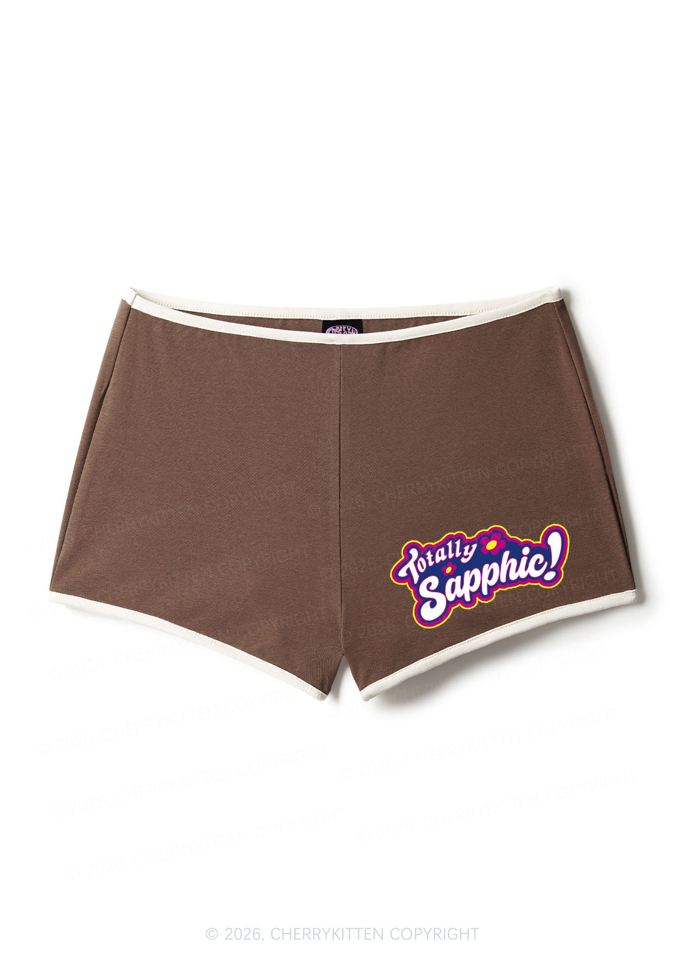 Totally Sapphic Pride Y2K Booty Shorts Cherrykitten