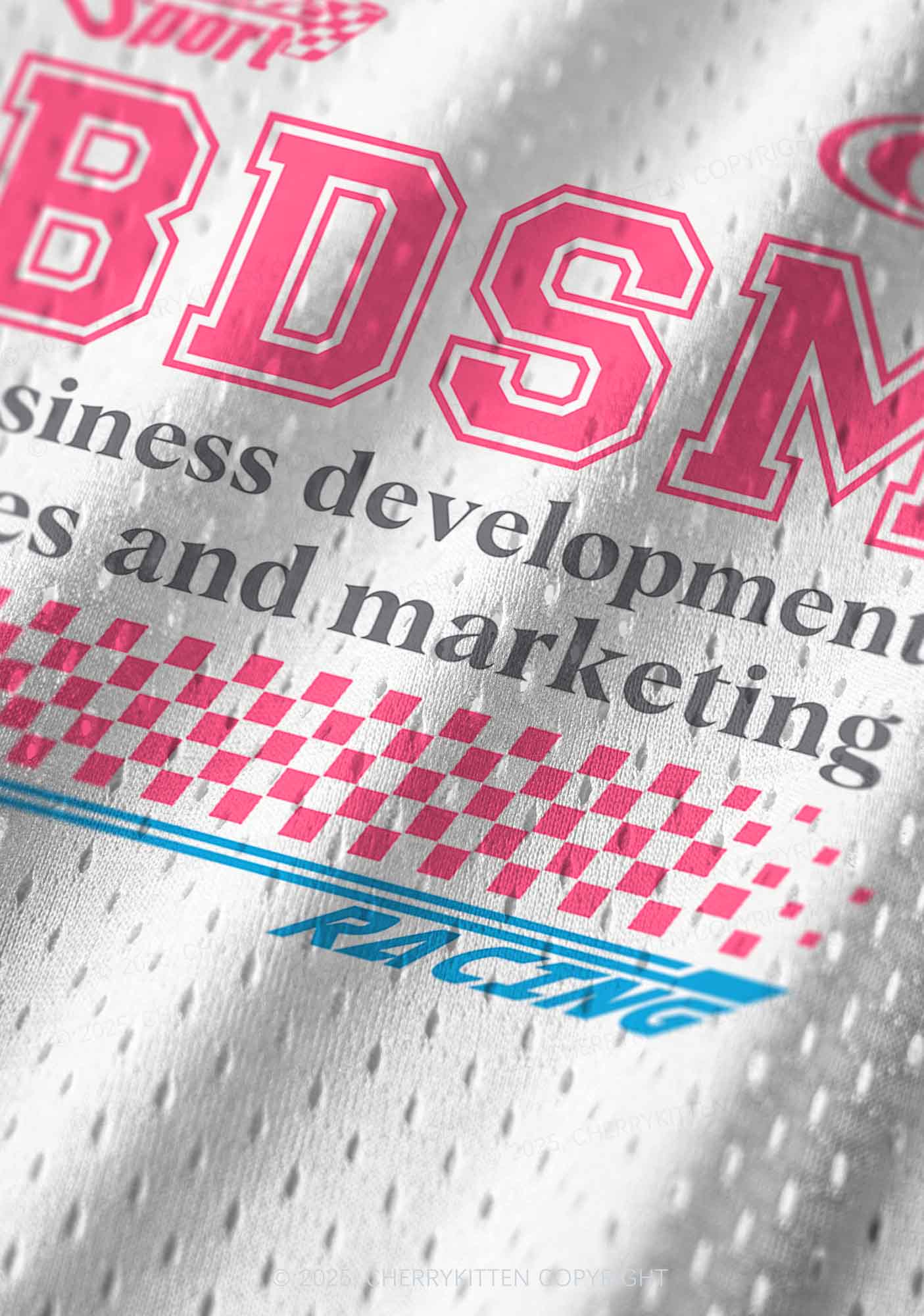 Custom Pink BDSM Y2K Sport Jersey Tank Cherrykitten
